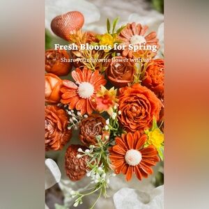 Handcrafted Floral Arrangement - Orange and Yellow Blooms